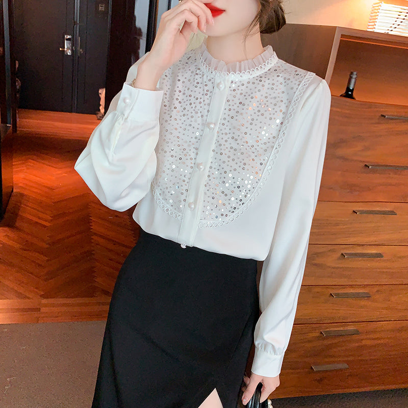 Sequined Patchwork Shirt
