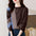 Simple Casual Contrast Color Knitted Sweater