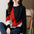 Simple Casual Contrast Color Knitted Sweater