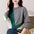 Simple Casual Contrast Color Knitted Sweater