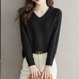 Loose V-neck Inner Match Knitted Sweater