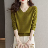 Loose V-neck Inner Match Knitted Sweater