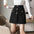 Black Buckle Slimming Skirt