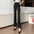 High Waist Slimming Slit Bootleg Pants