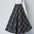 Woolen High Waist All Match Check Skirt