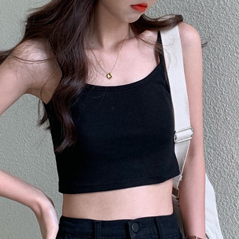 Solid Color Cropped Camisole