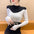 Color Matching Pearl Slim Knit Turtleneck Sweater