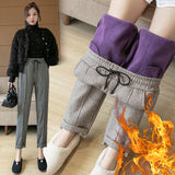Autumn And Winter Stretch Tweed Pants