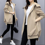 Leisure Hooded Trench Coat Coat