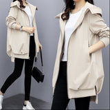 Leisure Hooded Trench Coat Coat