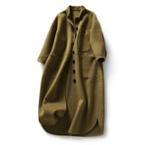 Mid-Length Collared Woolen Coat