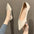 Pointed Toe Mid Heel Slip-On Sandals