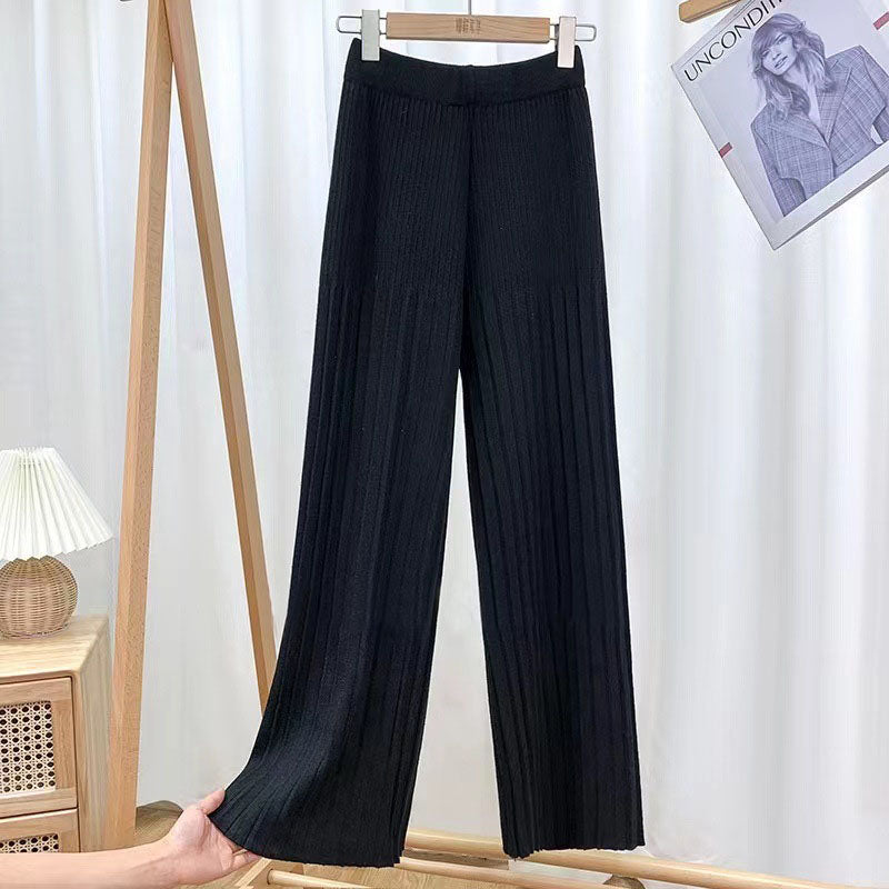 Solid Coloured Pit-Stripe Trousers