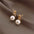 Rhinestone Bowknot Pearl Earrings