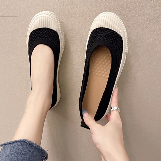 Flyknit Thick Sole Slip-On Flat Sandals