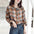 Vintage Square Neck Plaid Shirt