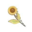 Elegant Sunflower Hair Claw Clip