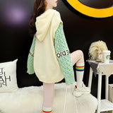 Fashion sweet fake two-piece hooded sweater