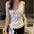 Solid Color V Neck Lace Camisole