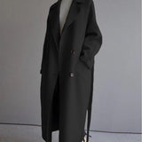 Double Breasted Mid-Length Woolen Coat