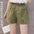 Elastic Waist Pocket Casual Shorts