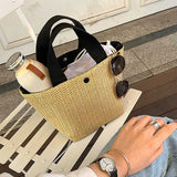 Pastoral style wild beach holiday woven bag