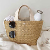 Pastoral style wild beach holiday woven bag