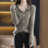 Collared Front Buttoned Sweater