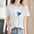 Embroidered Crew Neck Short Sleeve T-shirt