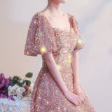 Sequined Evening Prom Dress