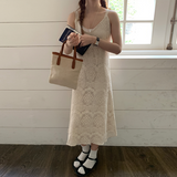 Hollow Lace Sling Dress