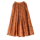 Polka Dot High Waist Chiffon Skirt