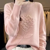 Crochet Embroidery Knitted Sweater