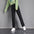 Drawstring Fleece Lining Casual Pants