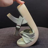 Knotted Buckled Flat Sole Sandals