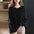 Round Neck Bat Sleeve Knit Sweater