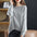 Round Neck Bat Sleeve Knit Sweater