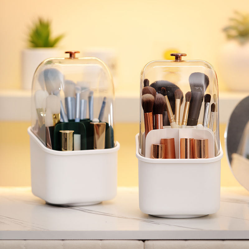 Makeup Brush Storage Bucket Dustproof Rotatable