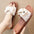 Diamond Pattern Bowknot Open Toe Slippers