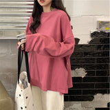 Loose Solid Color Long Sleeve T-Shirt