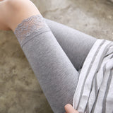 Lace Solid Color Safety Pants