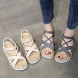 Strappy Elastic Band Thick Soled Sandals
