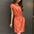 Solid Color Lace-up Slim Fit Slimming Waist-Slimming Dress