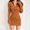 Zipper Mock Neck Bodycon Knitted Dress