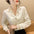 Ladies Embroidered Lapel Elegant Shirt