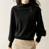 Solid Colour Cropped Sleeve Sweater