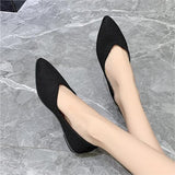 Casual Pointed Toe Flat Peas Shoes