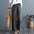 Cotton and Linen Loose Wide-Leg Straight Trousers