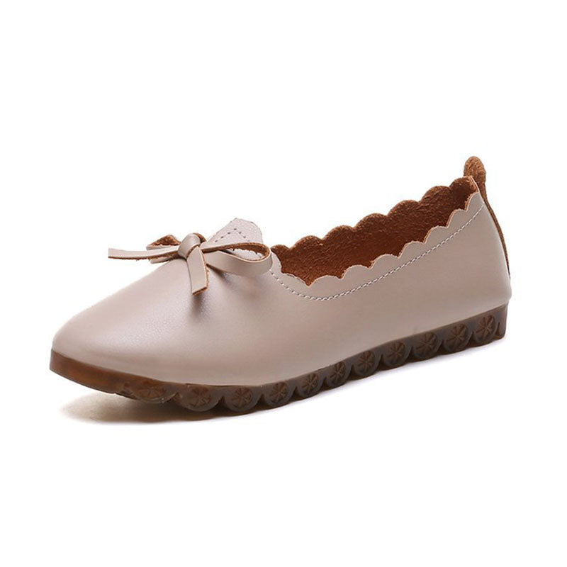 Hollowed Out Bowknot Flat Shoes