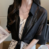 Asymmetric Lace Up Sun Proof Shirt